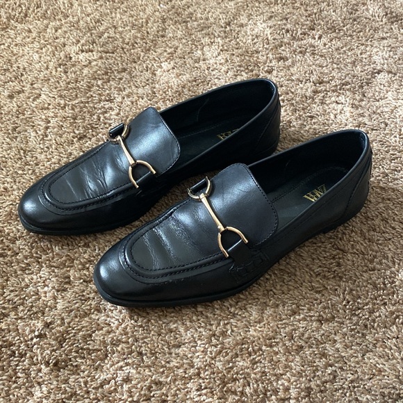 Zara | Black Leather Horsebit Loafers - Picture 2 of 8